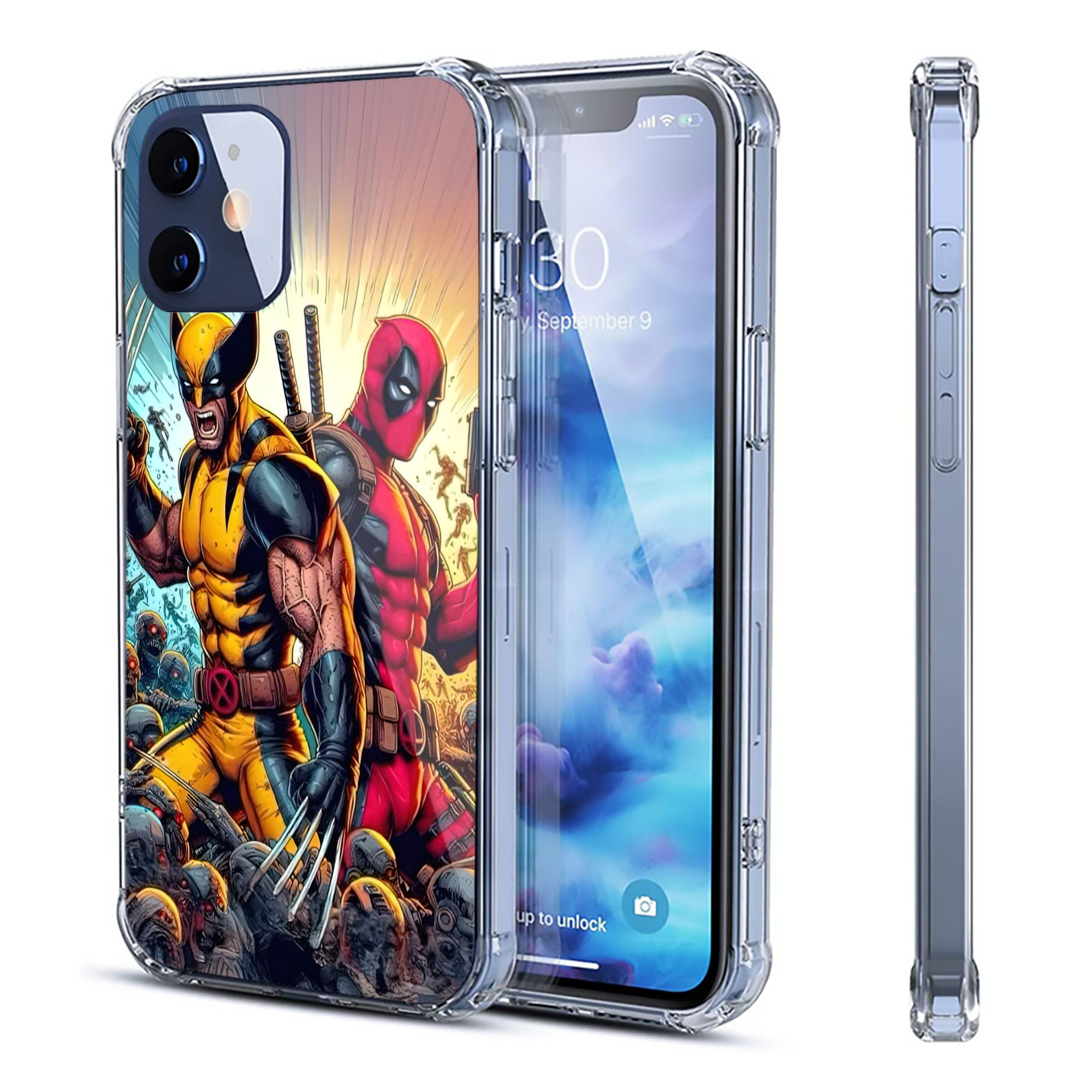 （画像用） Deadpool デッドプール 【iPhone 12シリーズ対応】透明スマホケース（クリアソフトケース）